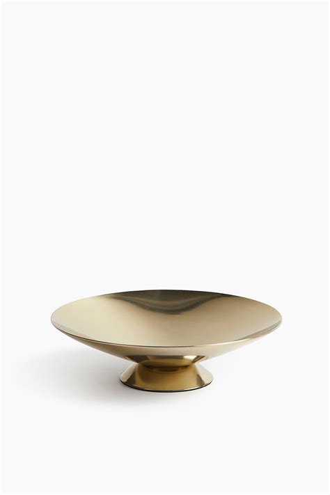 Small pedestal bowl - Gold-coloured - Home All | H&M IN