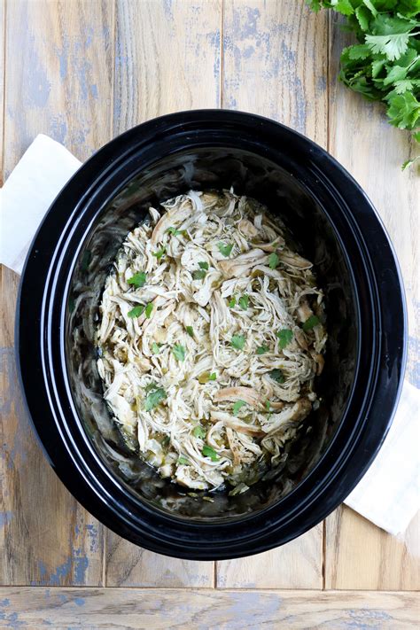 Crockpot Green Chile Chicken - My Texas Kitchen