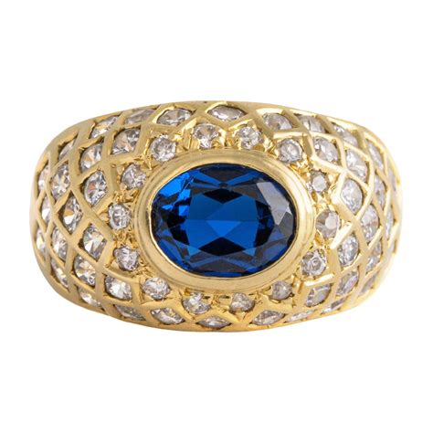 Dimos 18k Gold Neoclassic Knitted Ring with Diamonds For Sale at ...