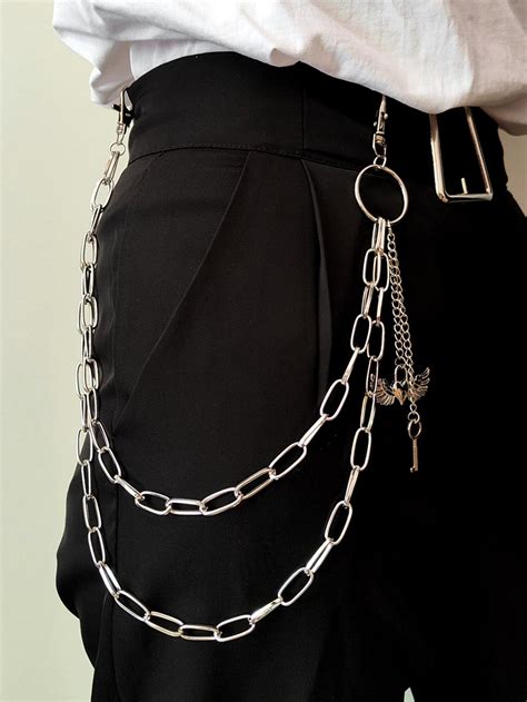 Moon pendant chains for jeans keychains e girl e boy aesthetic ...