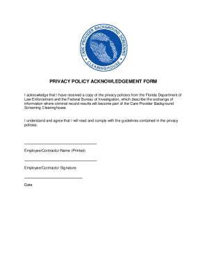 2014-2025 FL AHCA Privacy Policy Acknowledgement Form Fill Online ...