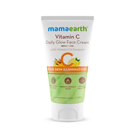 Mamaearth Vitamin C Daily Glow Face Cream With Vitamin C & Turmeric for ...