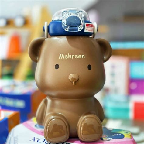 Teddy Bear Stainless Steel Insulated Water Bottle 450ml – Crayon Box India