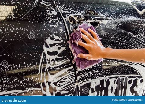 Hand Washing a Car with a Microfiber Cloth Editorial Stock Photo ...