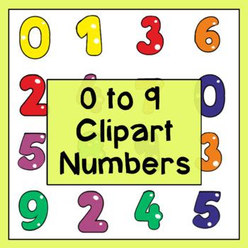 0-9 Clipart Numbers | Colorful Bubble Numbers by Digi Clip Creative