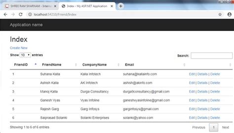 Image result for DataTable in ASP.NET MVC
