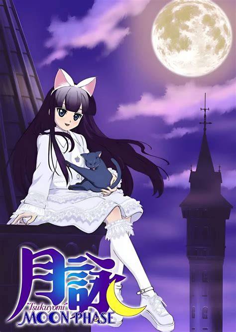 Moon Phase Anime Cat