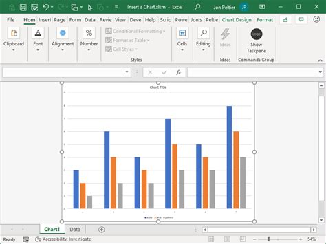 Excel Insert Chart 的图像结果