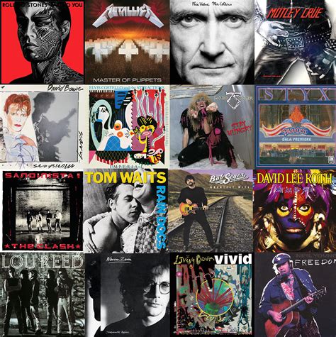 Classic Rock Album Covers Collage