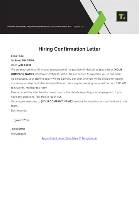 Free Committee Appointment Letter Template to Edit Online