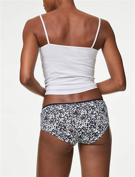 Buy 5pk Cotton Lycra™ Printed Low Rise Shorts at Marks & Spencer