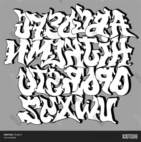 Graffiti Alphabet Vector at Vectorified.com | Collection of Graffiti ...