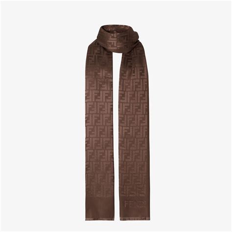 Estola FF Seda Marrón | Fendi