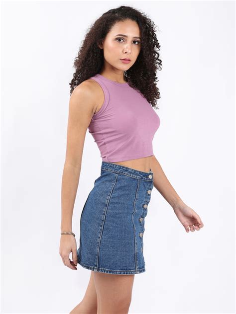LILAC RIBBED CROP TANK TOP – Bonnaty
