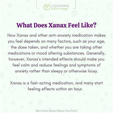 What Does Xanax Feel Like?