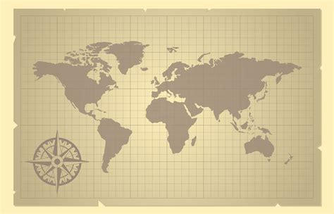 Compass Rose World Map