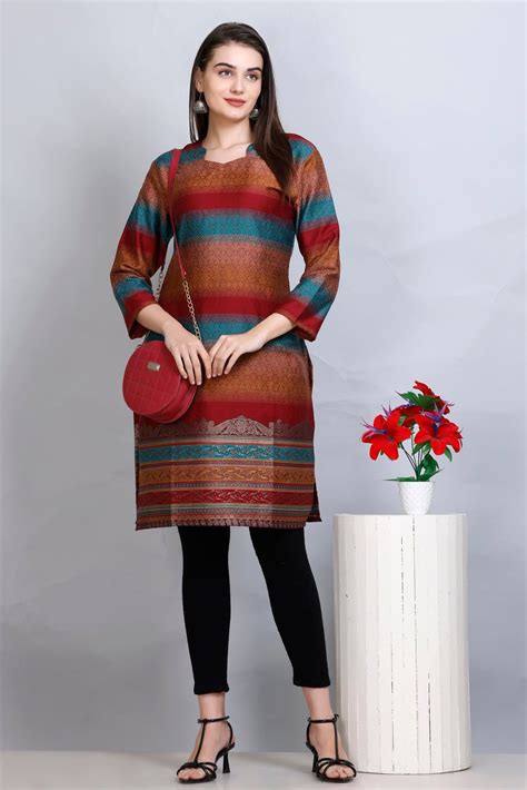 Kidar :- Rust Colour Cotton Silk Kurti by Kidar– Kidar Textile Mills