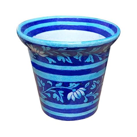 Aurea Blue Pottery Table Top / Window Planter or Flower Pot 5" : Amazon ...