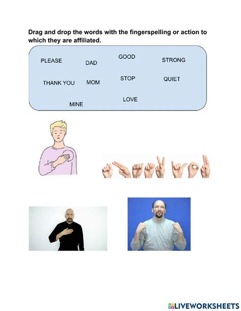 Sign Language Worksheets 的图像结果