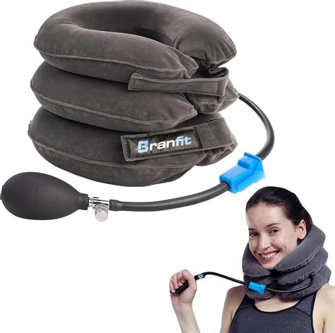 Branfit Cervical Neck Traction Device Pro - Neck Brace, Adjustable Neck Support and Neck ...
