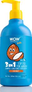 WOW SKIN SCIENCE Kids 3 in 1 Head to Toe Wash - Coconut - 300 mL: Buy ...