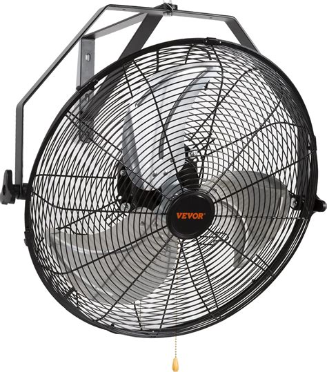 VEVOR 18 Inch Wall Mount Fan, 3-speed IP44 Waterproof Wall Fan, Max ...