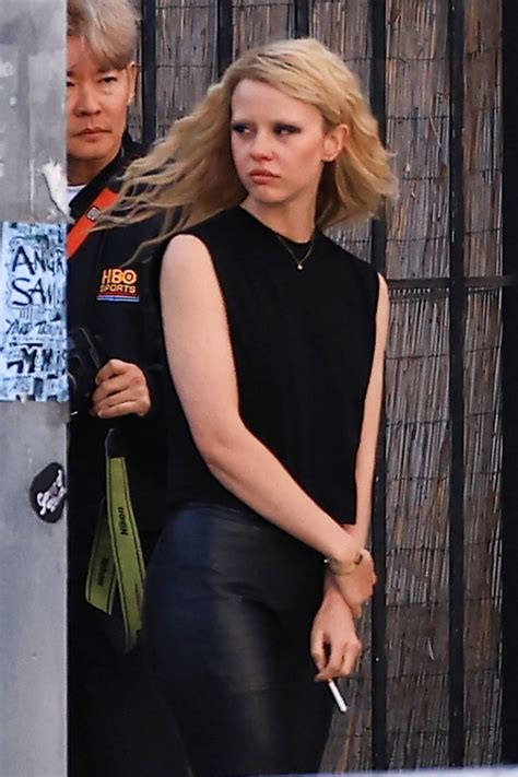 Mia Goth and Moses Sumney - "MaXXXine" Filming Set in Los Angeles 05/10/2023 • CelebMafia