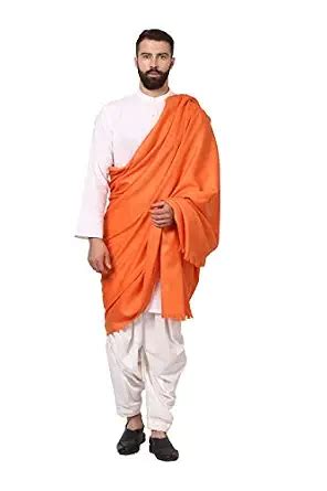 Pashtush Men's Wool Kesari Baba Lohi Shawl (Multicolour, Free Size ...