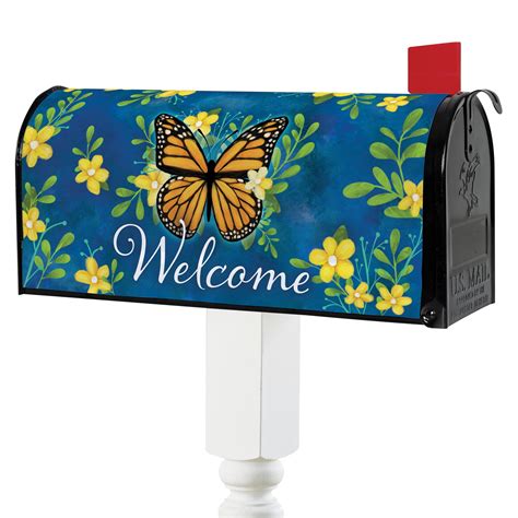 Collections Etc Double-Sided Monarch Butterfly Magnetic Welcome Mailbox ...