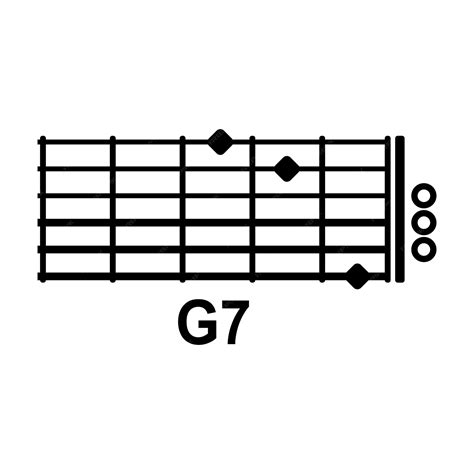 Premium Vector | G7 guitar chord icon basic guitar chord vector ...