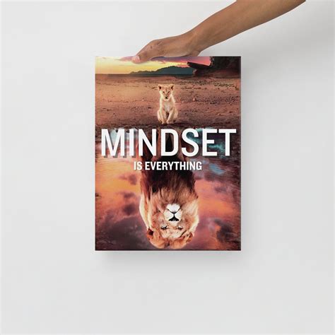Mindset is Everything Quote Wall Art (poster/canvas) | Lion Cub ...