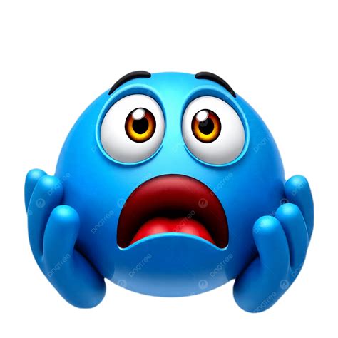 Shocked Emoji With Red Color PNG, Vector, PSD, and Clipart With ...