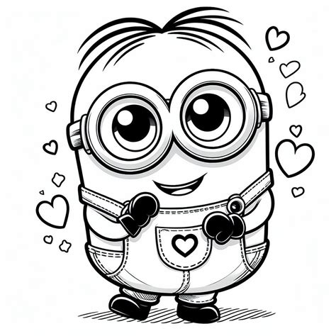 Cute minion coloring page – Artofit