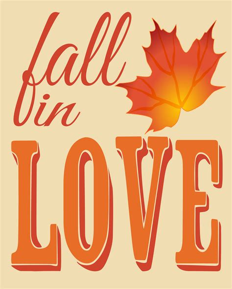 Fall in Love. fall print, free print, free printable, word art, home ...
