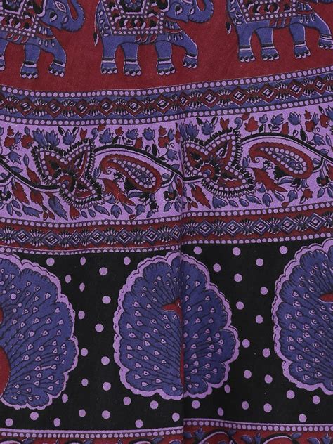 Women's Purple Boho Maxi Skirt – Vintage Ethnic Wrap Cotton Skirt ...