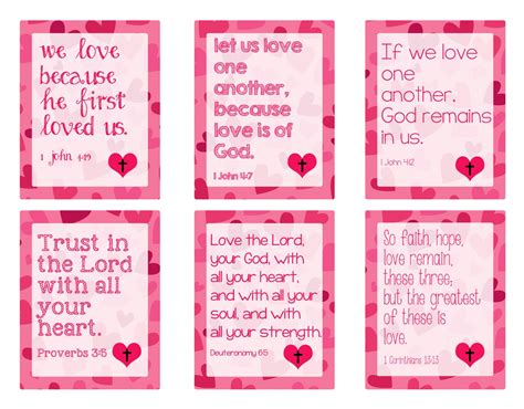 Valentine Scripture Cards Printable | Printablee