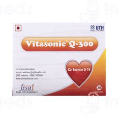 Vitasonic Q 300 Mg Capsule 10 - Uses, Side Effects, Dosage, Price ...