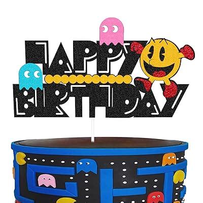 Cake Topper for Pacman 80s Arcade Game Themed Happy India | Ubuy