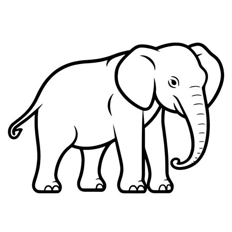 outline icon of an elephant, perfect for wildlife and safari-themed designs. 45952170 Vector Art ...