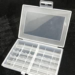 BNFClear AA/AAA Plastic Battery Storage Case/Organizer/Holder Holds 10x ...
