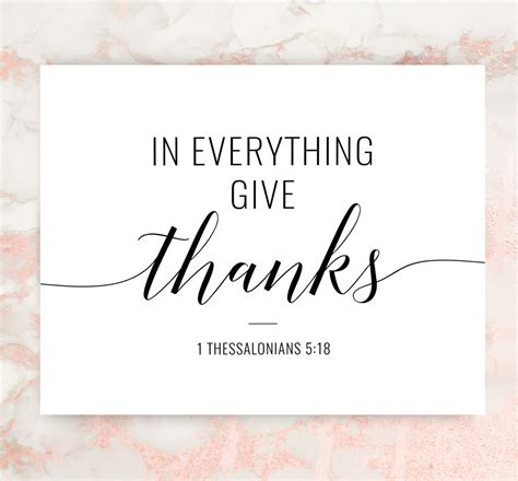 In Everything Give Thanks Printable Art Bible Verse Wall Art | Etsy