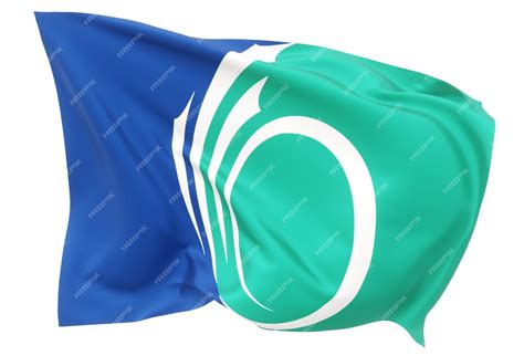 Premium Photo | Abstract 3d illustration of ottawa flag on wavy fabric isolated on white
