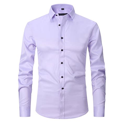 Men's Dress Shirts Sale Clearance Long Sleeve Smart Casual Plain Button ...