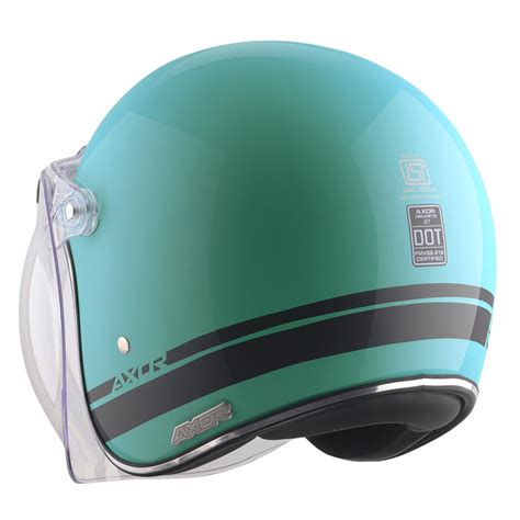 AXOR Retro Jet Sportz S13 Open Helmet Gloss Blue Black– Moto Central