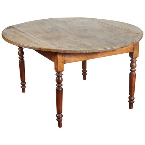Antique Farm Round Drop-Leaf Table at 1stDibs | vintage round drop leaf ...