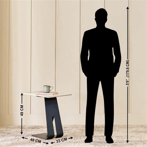 Buy Covet Ceramic Top Accent Table - Beige from Home Centre at just INR ...