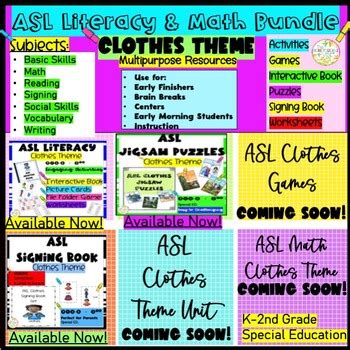 Image result for ASL Worksheets Bundle