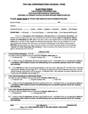 THE CSA COMPENSATION ACCRUAL FUND - Fill and Sign Printable Template Online