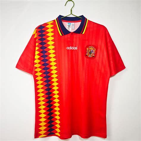 Spain 1994 World Cup Home Jersey Half Sleeves | Retro Version – Club Drip