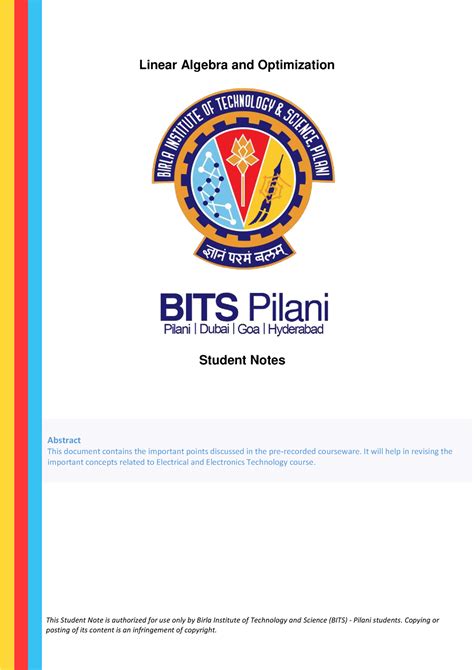 LAO Student Notes 1 - Problem solved for linear algebra - This Student ...
